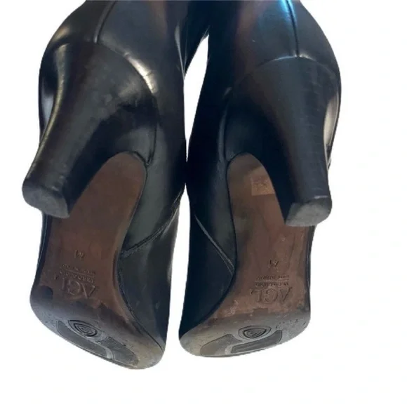 Agl Leather Pointed Toe Ankle Boots - Picture 7 of 9